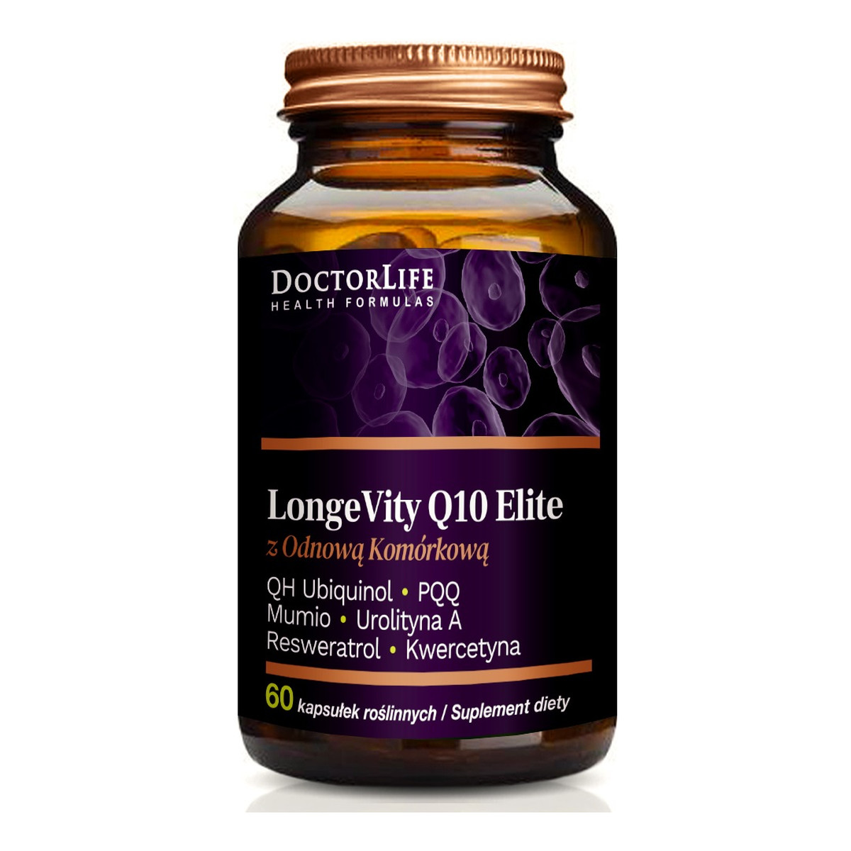 Doctor Life Q10 Elite 500 suplement diety rewitalizujący geny długowieczności 60 kapsułek 150ml