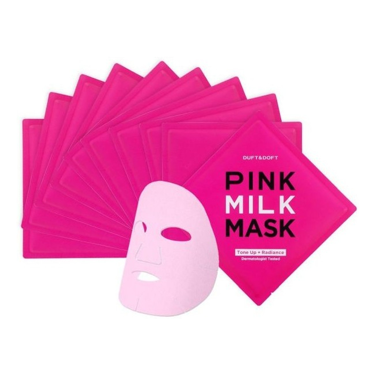 Duft & Doft Pink Milk różowa maska mleczna w płachcie 10x27ml 270ml