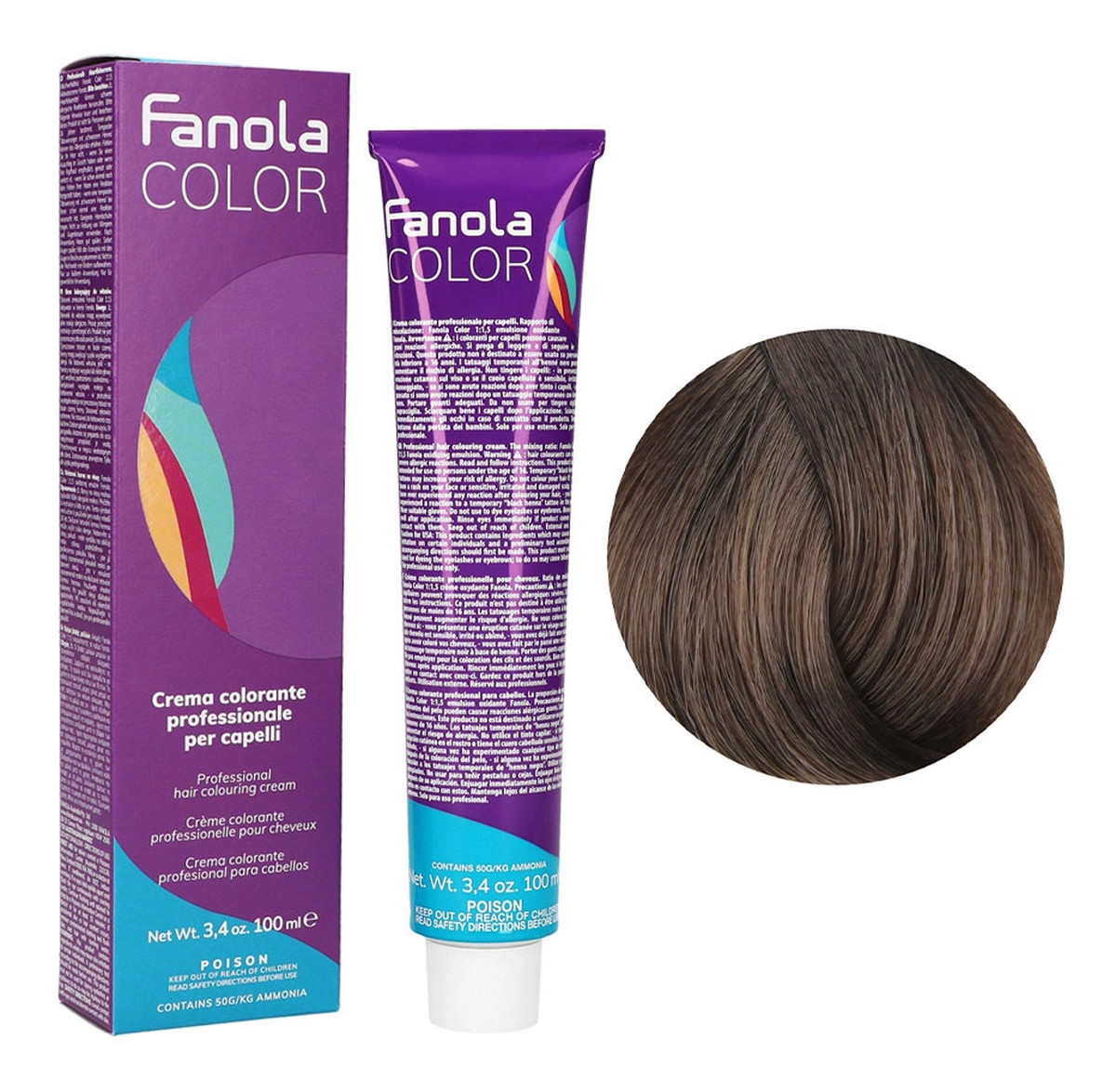 Krem koloryzujący Farba do włosów 7.1 Popielaty Blond Blonde Ash 3x100ml