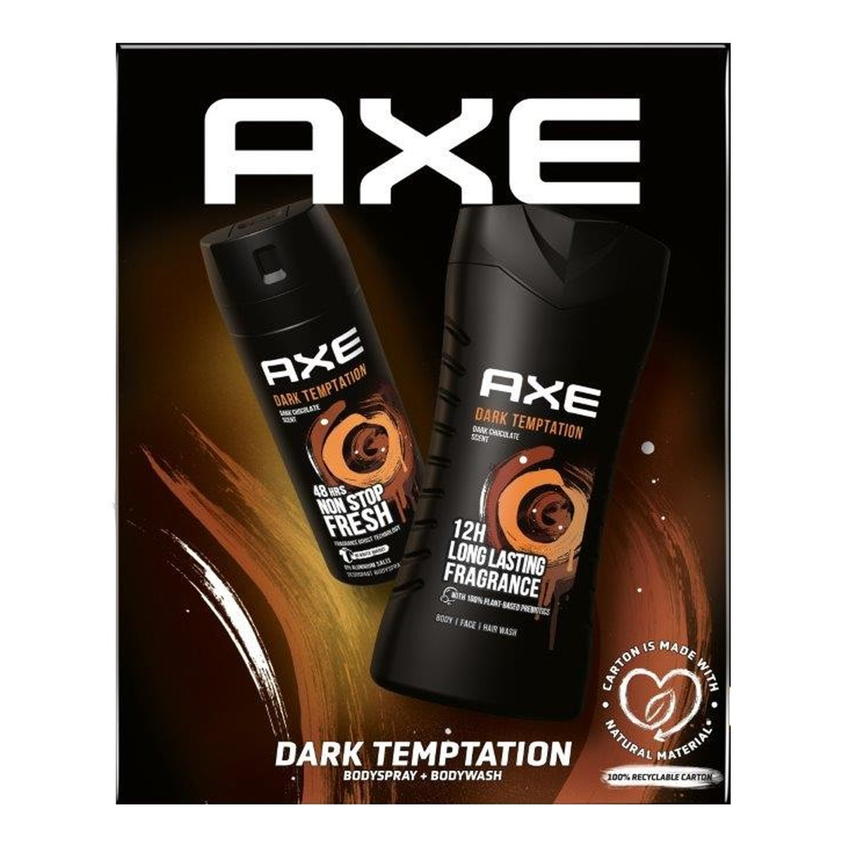 Axe Dark Temptation ZESTAW PREZENTOWY DEZODORANT SPRAY 150ML+ŻEL POD PRYSZNIC 250ML