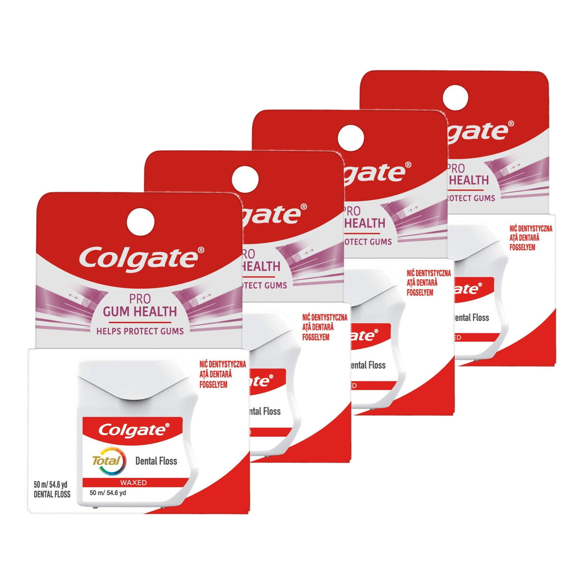 Colgate Pro-Gum Health Total Nić Dentystyczna 50m x4szt.