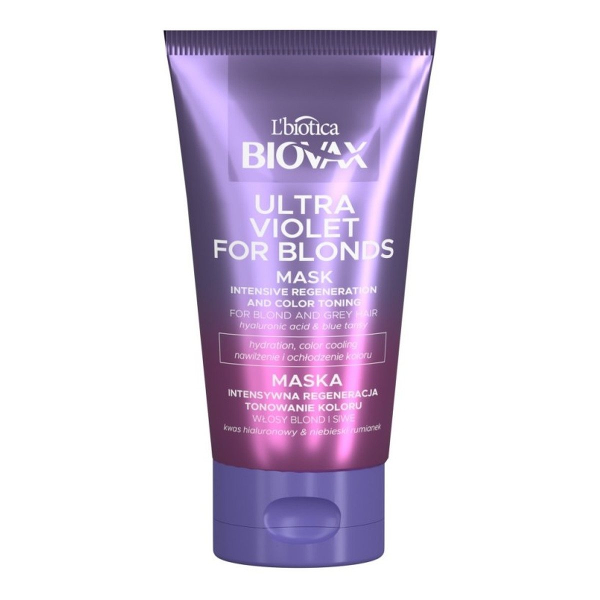 Biovax Ultra Violet for Blonds Maska Intensywna Regeneracja i Tonowanie Koloru do włosów blond i siwych 150ml