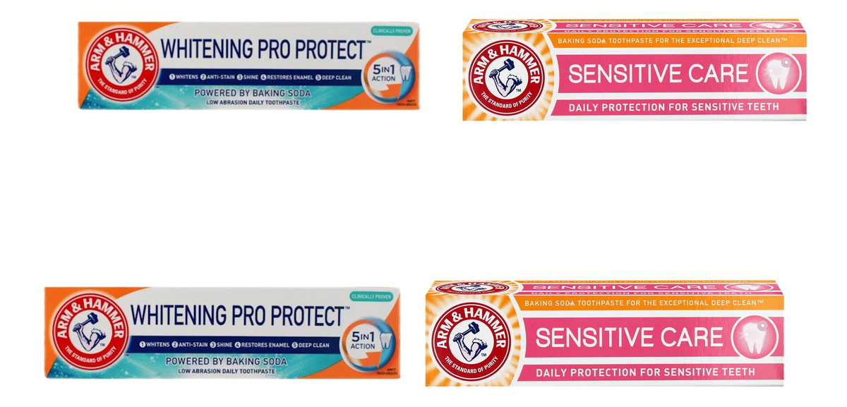 Pasta do zębów sensitive 2x75ml + wybielająca 2x75ml