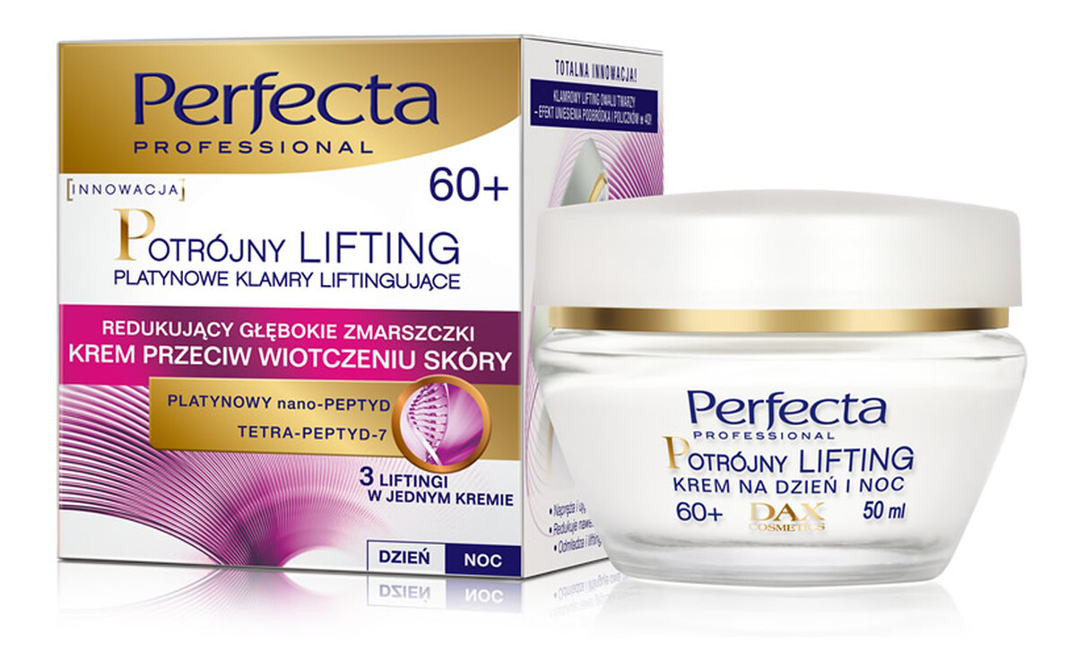 Krem Przeciw Wiotczeniu Skóry Redukujący Głębokie Zmarszczki Na Dzień i Na Noc