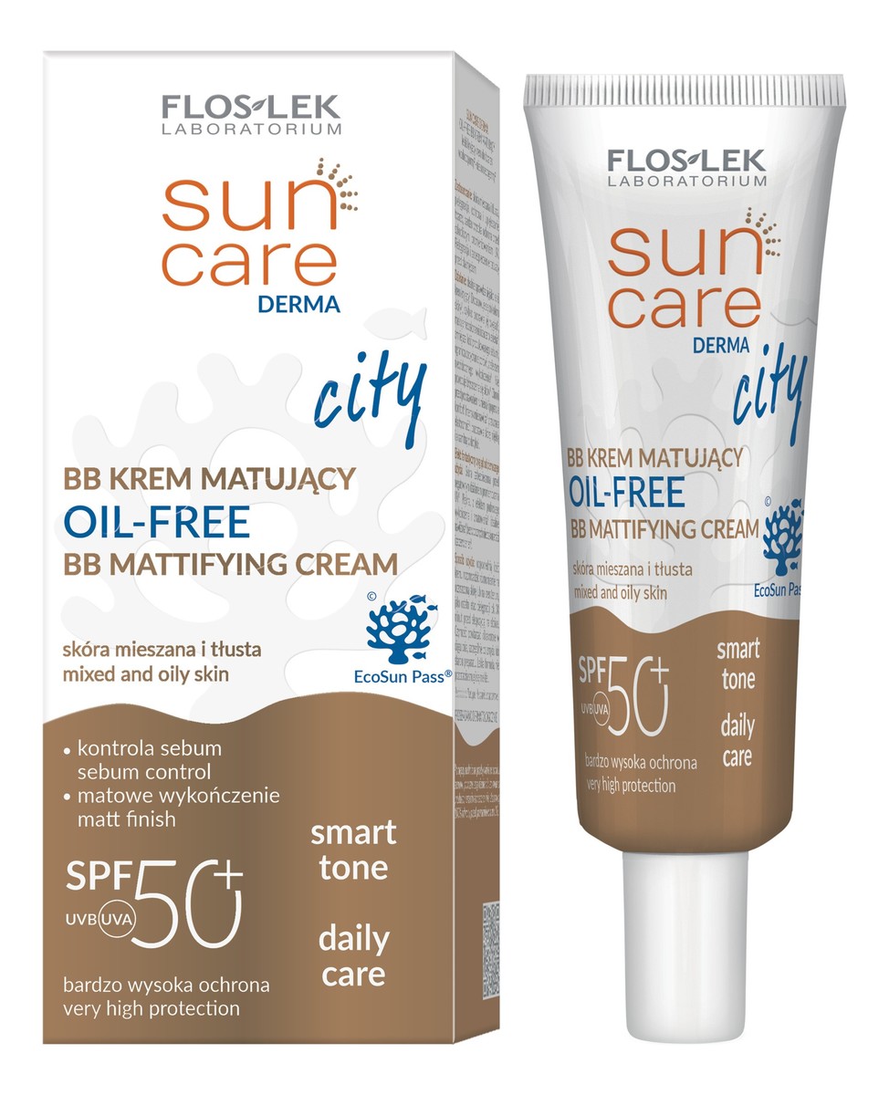 Derma City Krem matujący BB do twarzy SPF50+ do cery tłustej i mieszanej