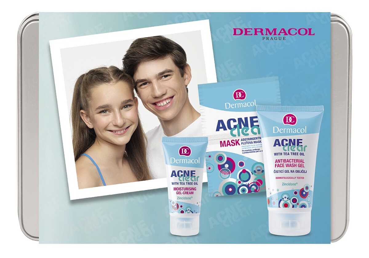 Zestaw żel do mycia twarzy 150ml + nawilżający krem-żel 50ml + maseczka 2x8ml