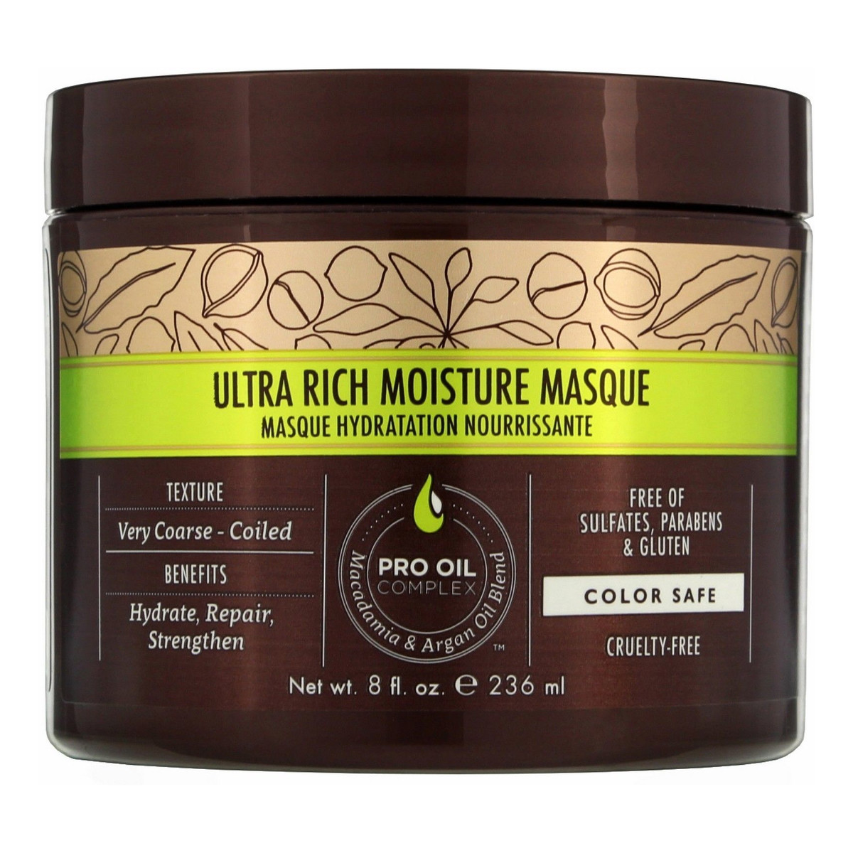 Macadamia Professional Ultra Rich Moisture Masque Nawilżająca maska do włosów grubych 236ml