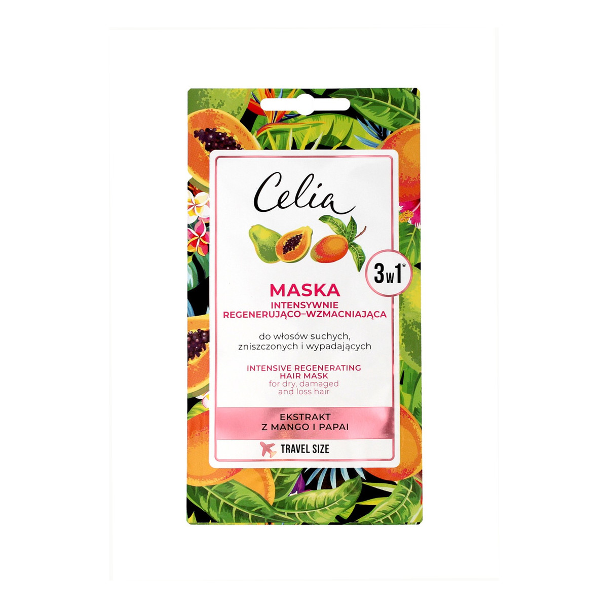 Celia Maska do włosów intensywnie regenerująco - wzmacniająca 3w1 - saszetka 10ml