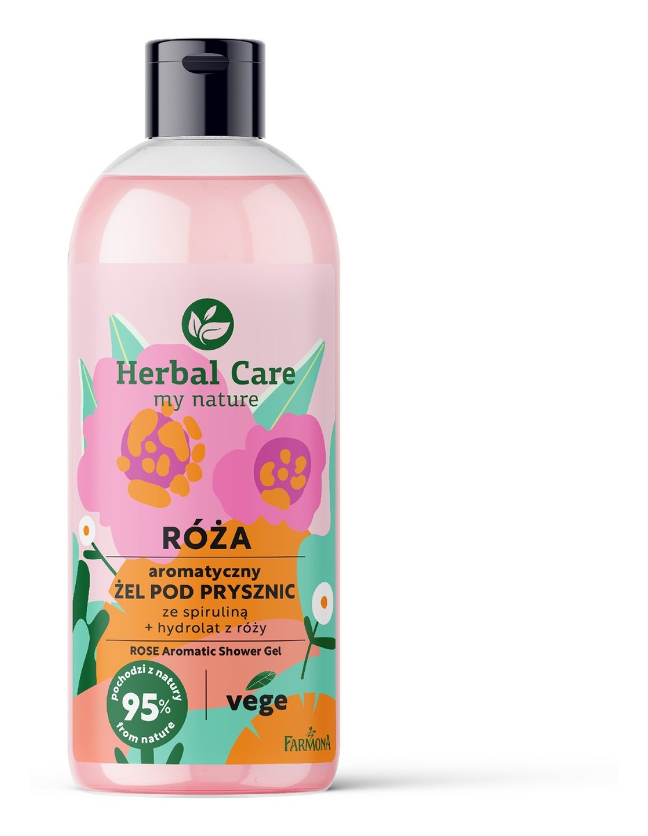 Żel pod prysznic ze spiruliną-róża