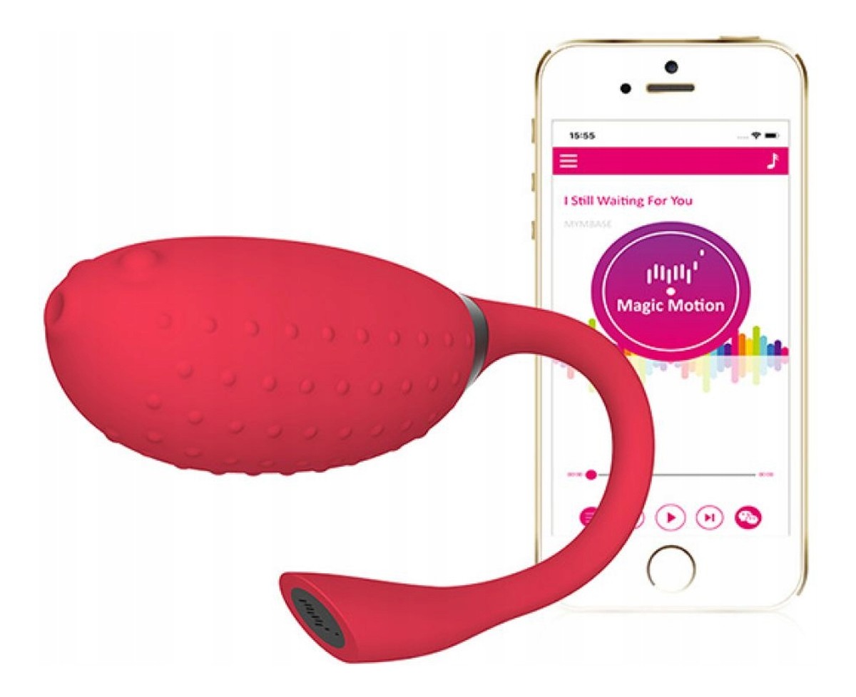 Fugu smart wearable vibrator wibrator typu jajko sterowany aplikacją red