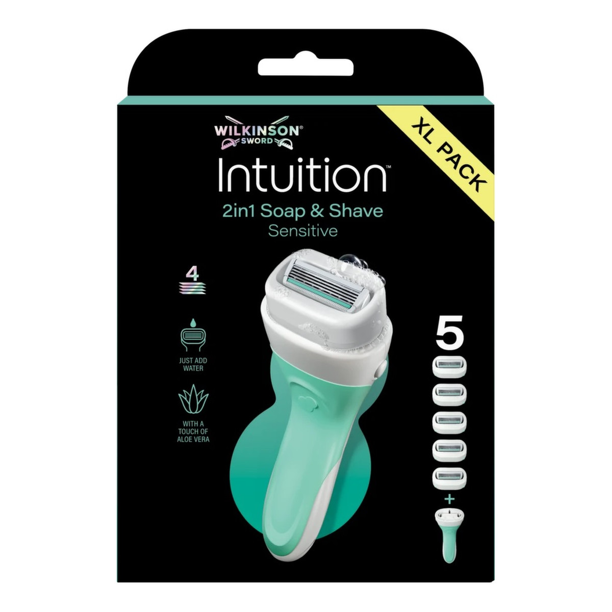 Wilkinson Intuition Sensitive maszynka z 4 ostrzami i 5 wkładów