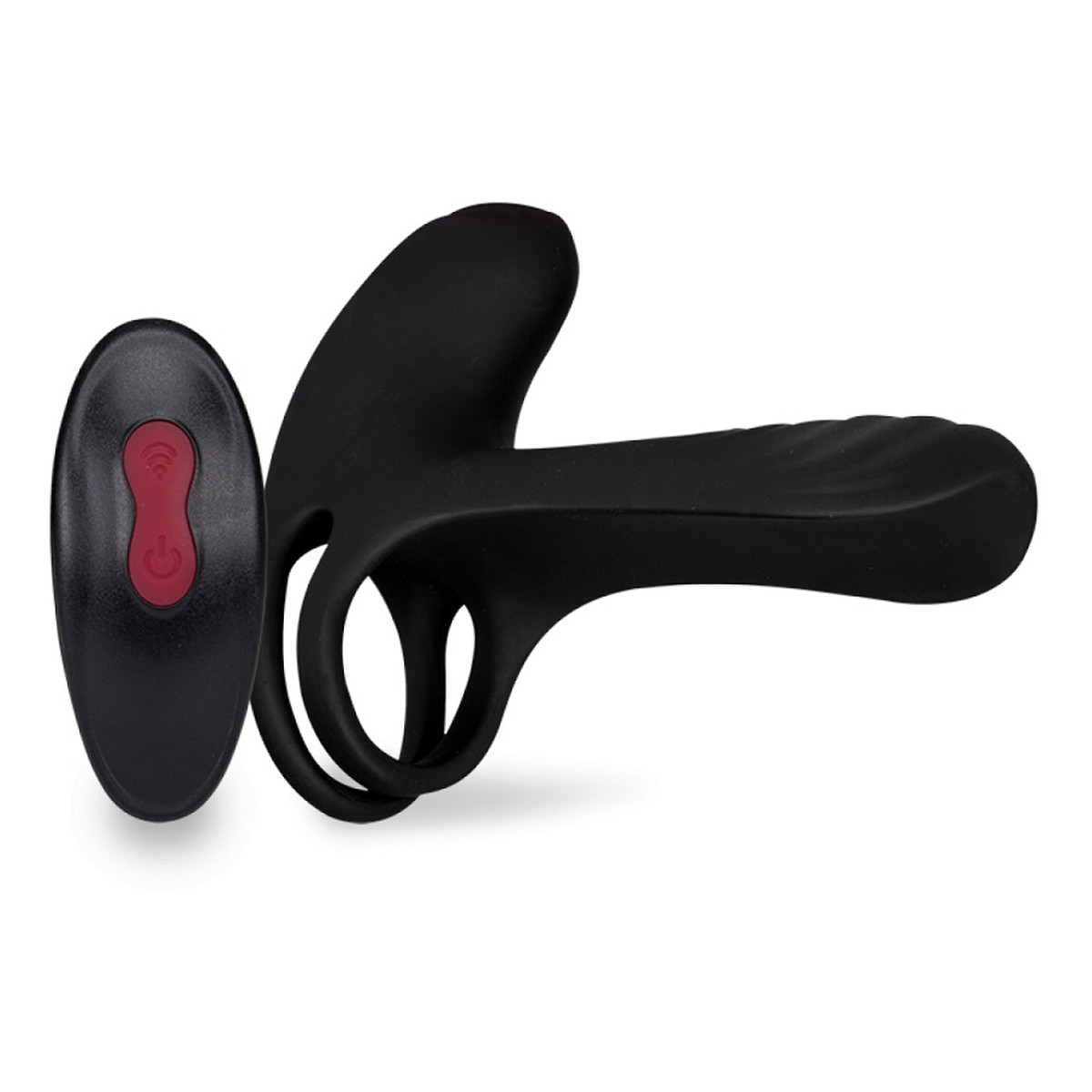 S-Hande Frank-rtc nakładka na penisa zdalnie sterowana z 9 trybami wibracji black