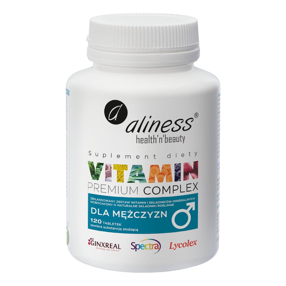 Aliness Premium vitamin complex dla mężczyzn suplement diety 120 tabletek
