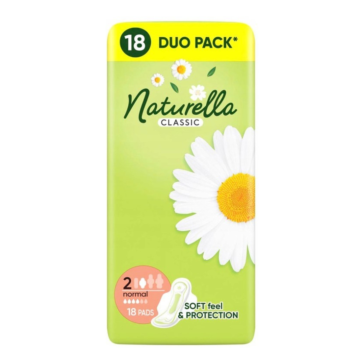 PROCTER Naturella classic podpaski ze skrzydełkami-normal (rozmiar 2) 1 op.-18 szt.