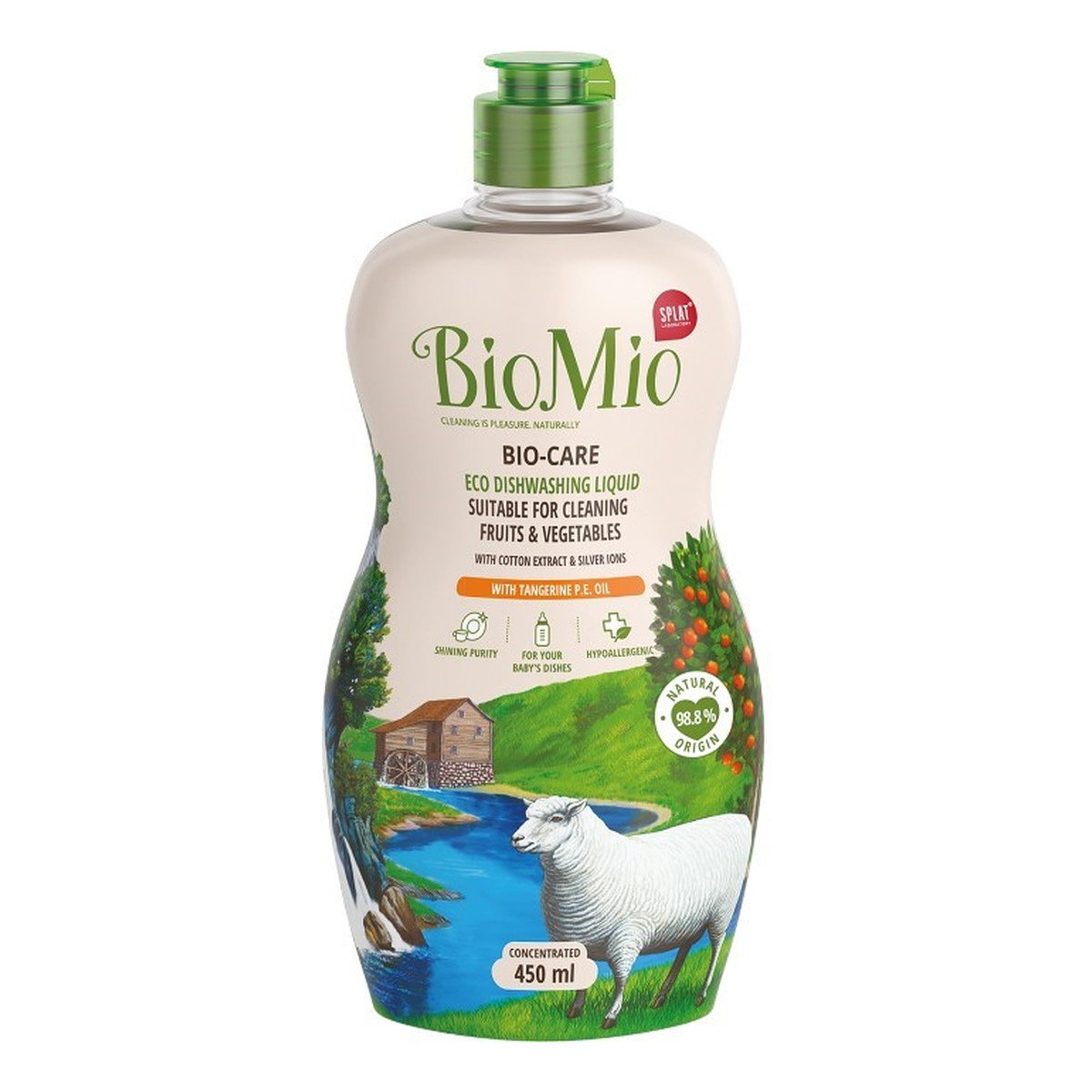 BioMio BIO-Płyn do mycia naczyń i owoców z olejkiem mandarynkowym 450ml