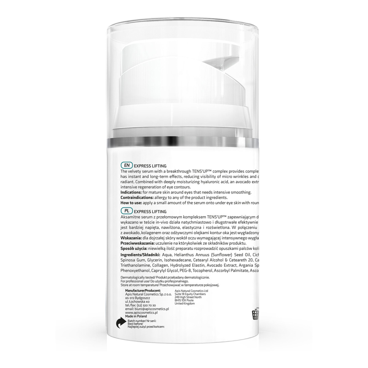 Apis Express lifting serum pod oczy z kompleksem tens'up 50ml