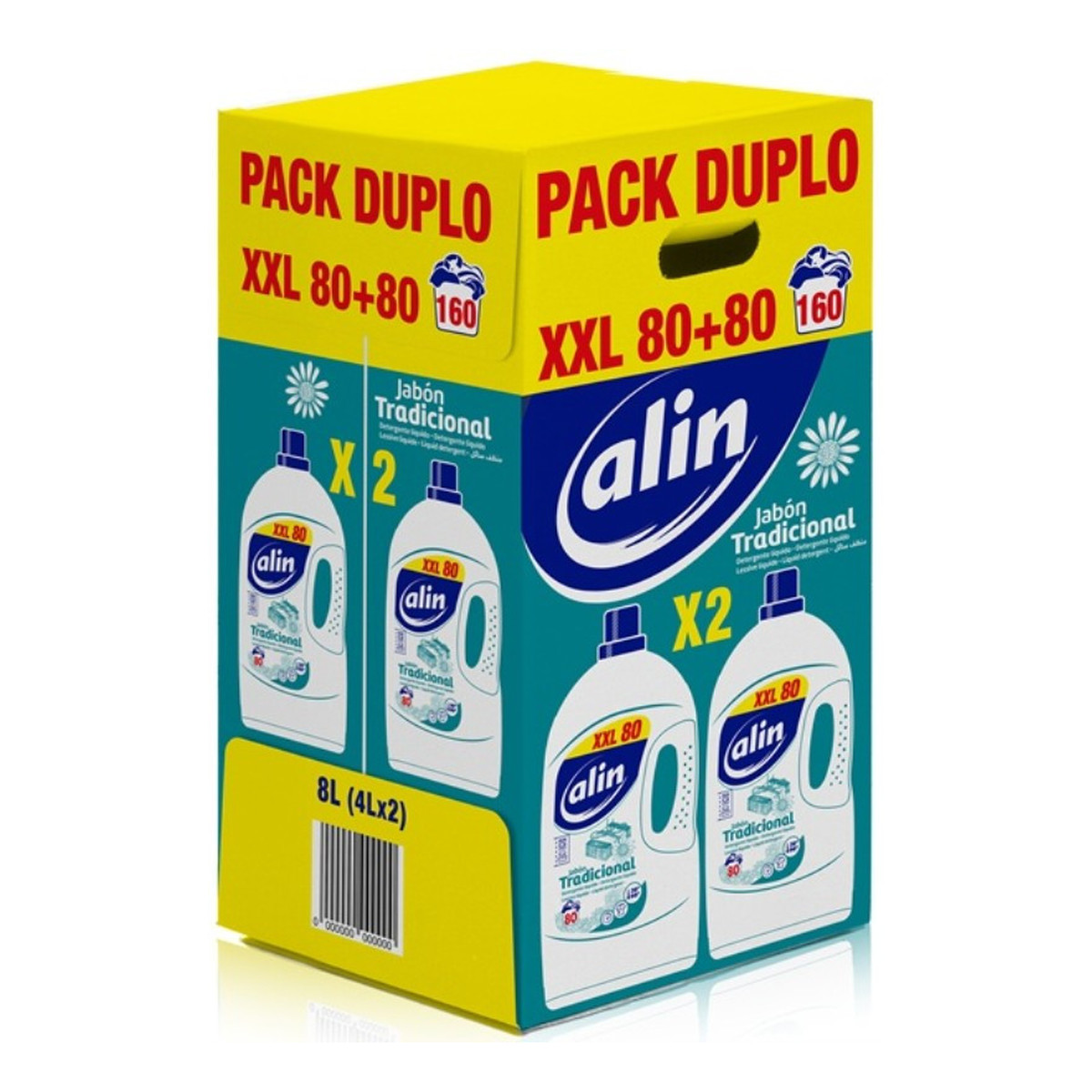 Alin Traditional Płyn do prania tkanin kolorowych duopack 80+80 prań 8l