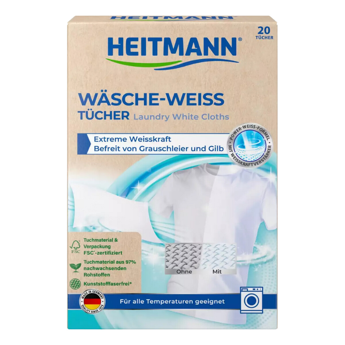 Heitmann Chusteczki Wybielające do Prania