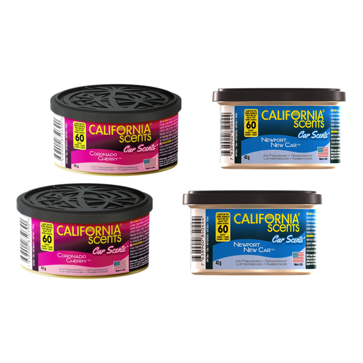 California Scents Car Scents Zapach 2x Coronado Cherry 2x New Car 4x42g