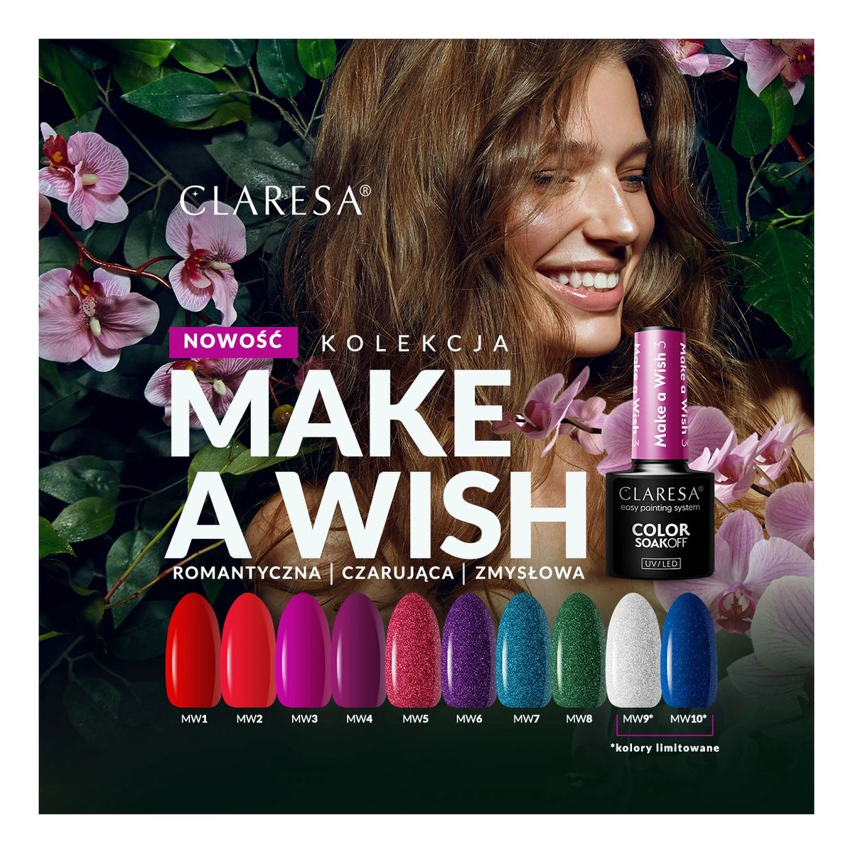 Claresa Make A Wish Lakier hybrydowy kolekcja 4 lakierów x5g