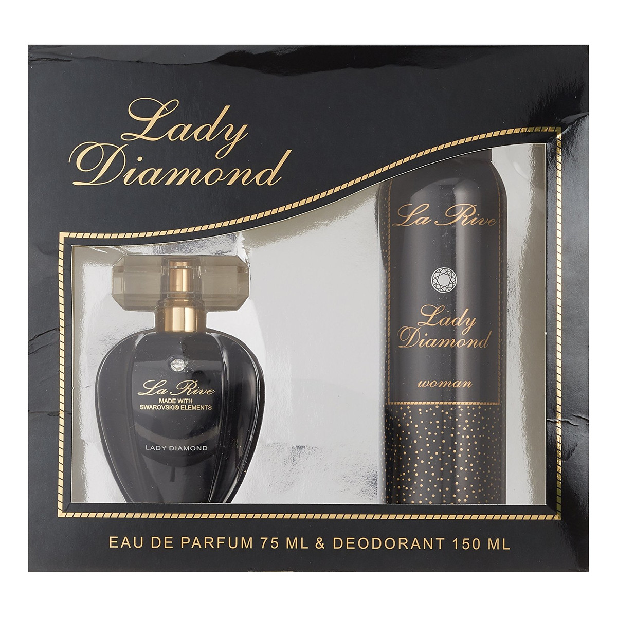 La Rive Lady Diamond Zestaw prezentowy (woda perfumowana 75ml+dezodorant 150ml)