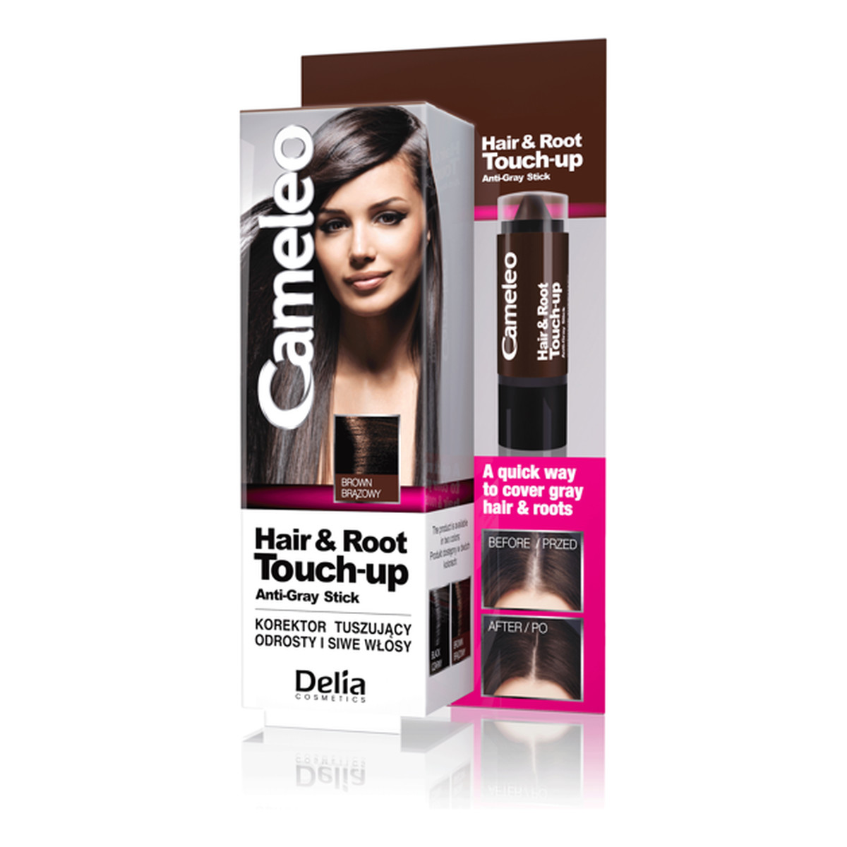 Cameleo Hair & Root Touch-Up korektor tuszujący odrosty i siwe włosy