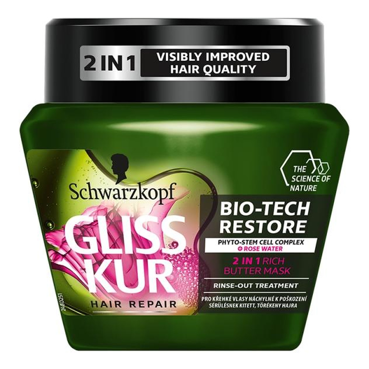 Gliss Bio-Tech Restore 2in1 maska do włosów delikatnych i podatnych na zniszczenia 300ml