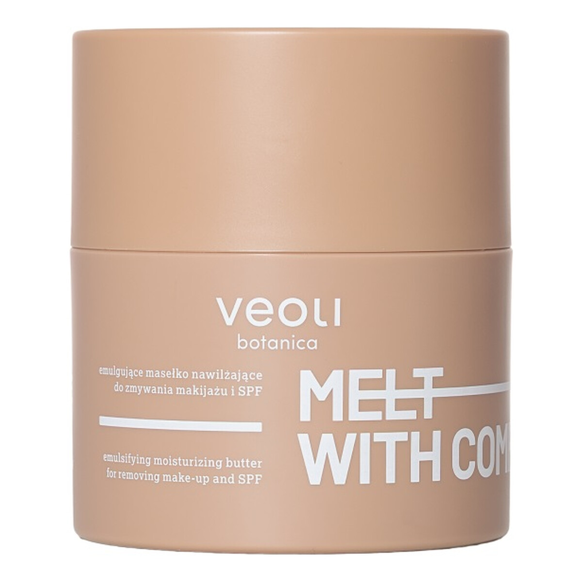 Veoli Botanica Melt with comfort emulgujące masełko nawilżające do zmywania makijażu i spf do skóry suchej i odwodnionej 40g