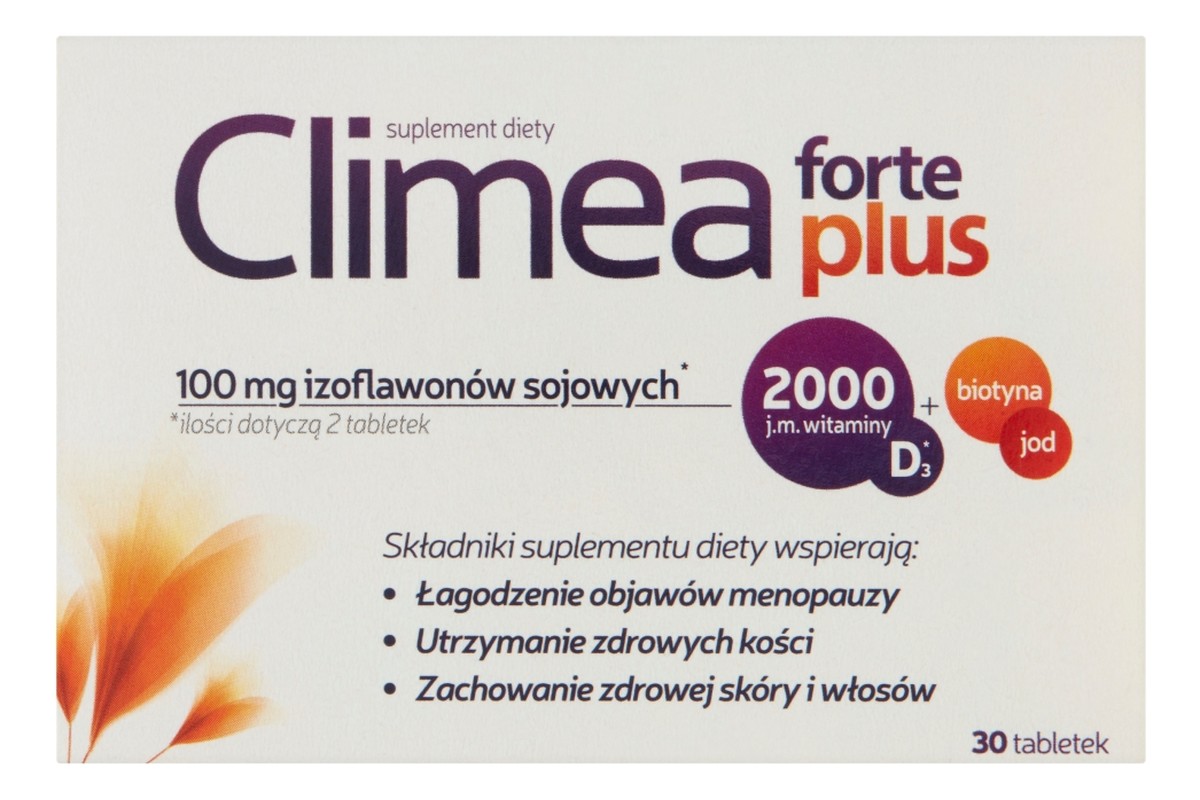 Forte plus suplement diety łagodzący objawy menopauzy 30 tabletek