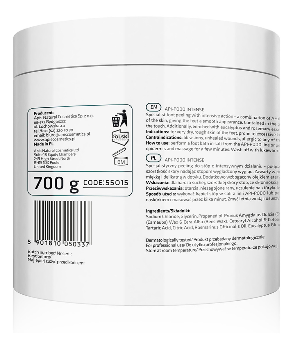 Złuszczający peeling do stóp z kwasami AHA i mocznikiem