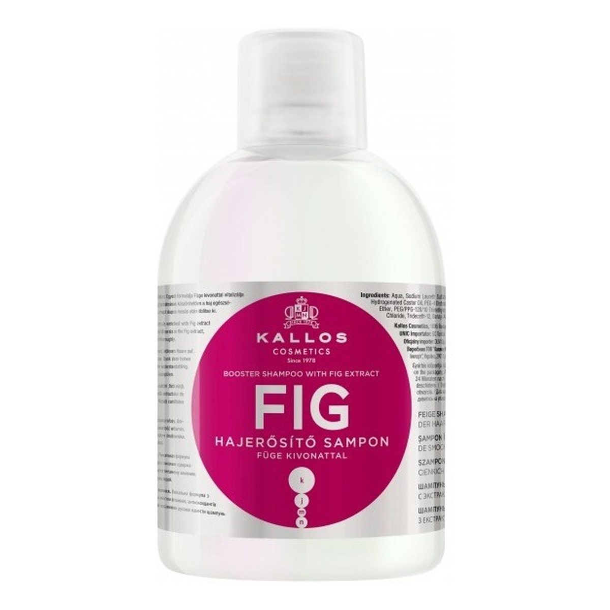 Kallos Fig szampon z wyciągiem z fig do włosów cienkich i pozbawionych blasku 1000ml