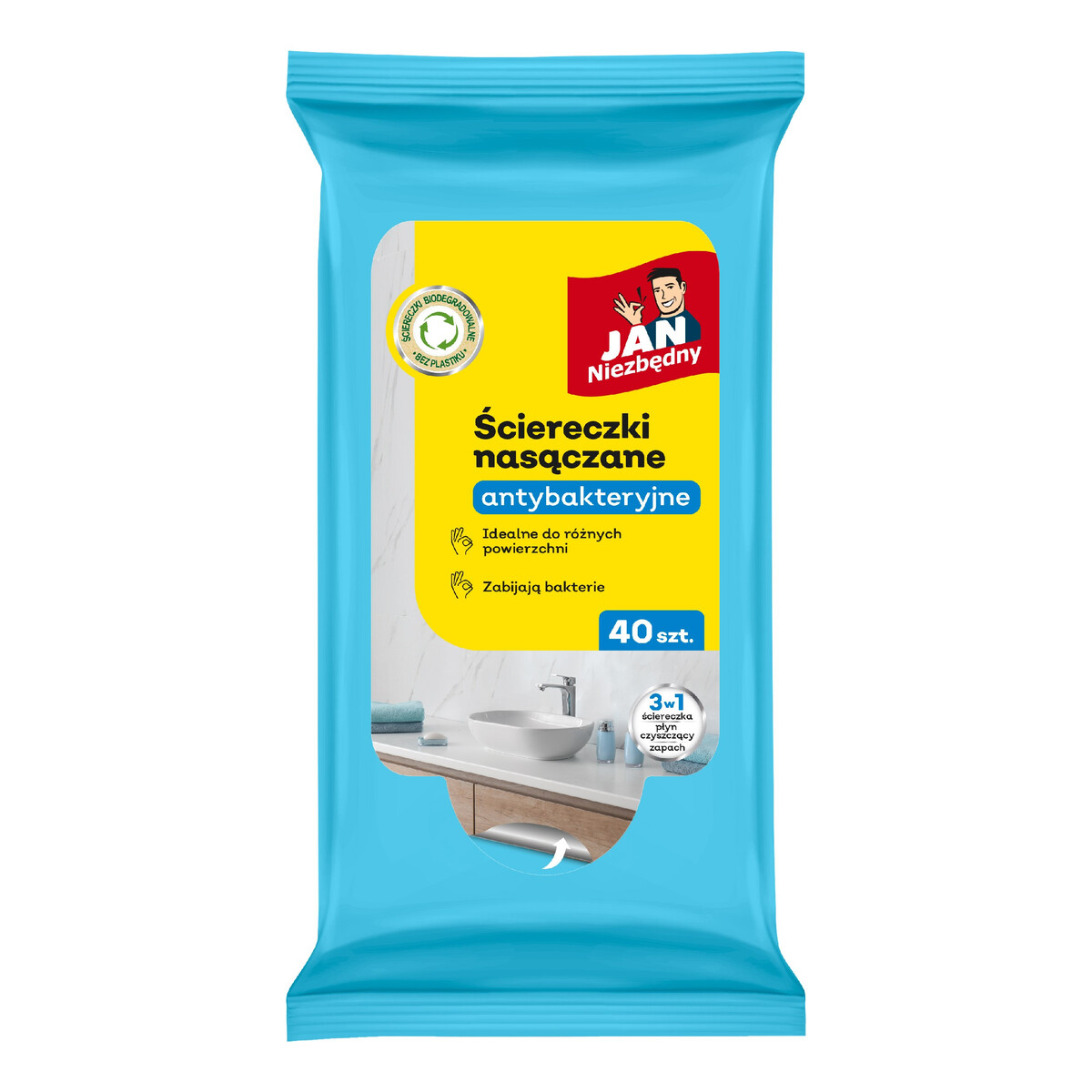 Sarantis Sar jan nz ściereczki nasącz. antybakt. 40szt