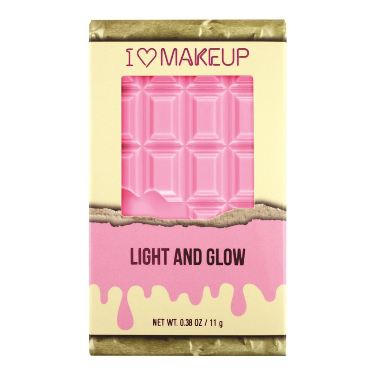 Makeup Revolution I Heart Make Up Light & Glow paletka do konturowania twarzy 1 sztuka 11g