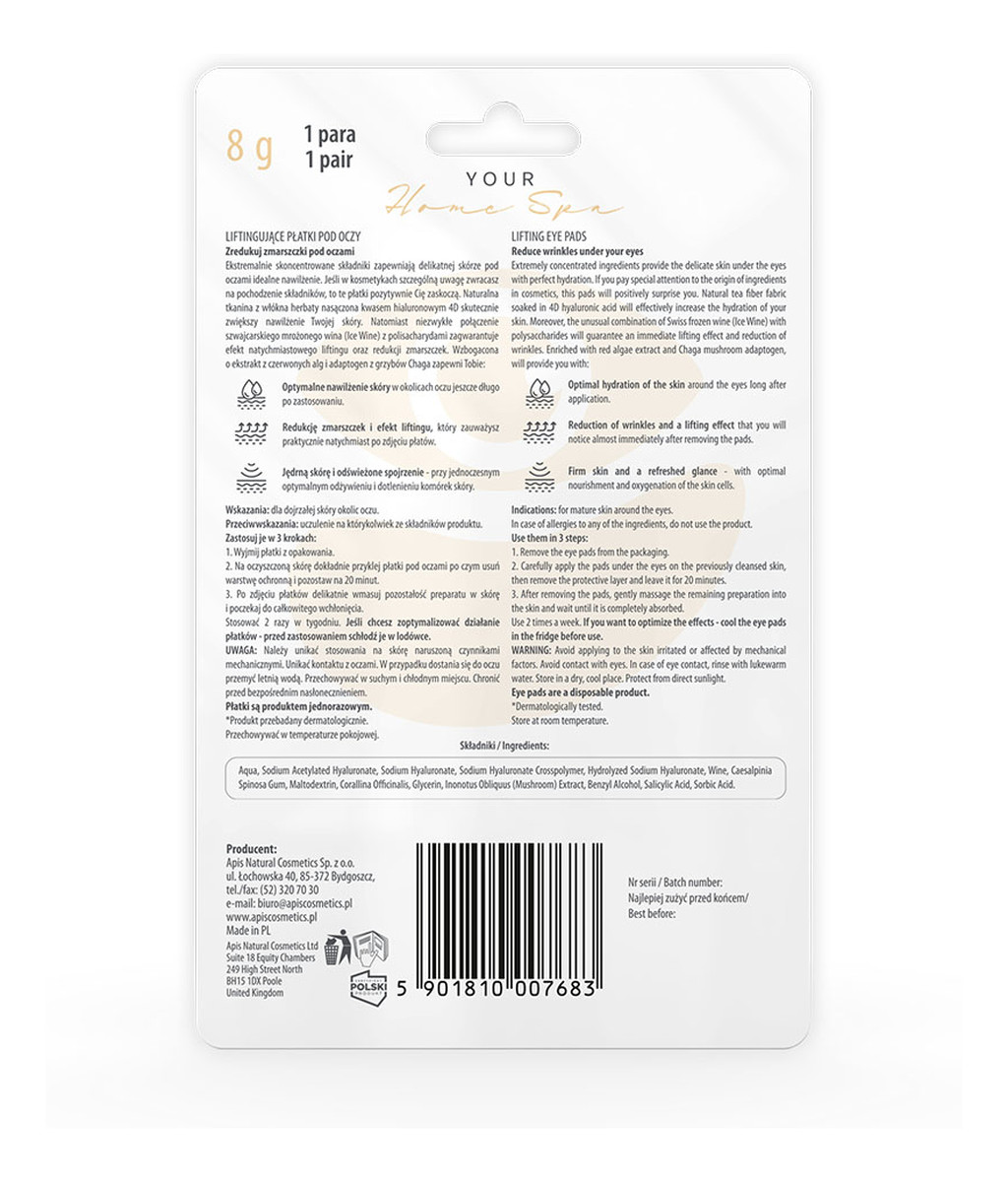 Liftingujące płatki pod oczy