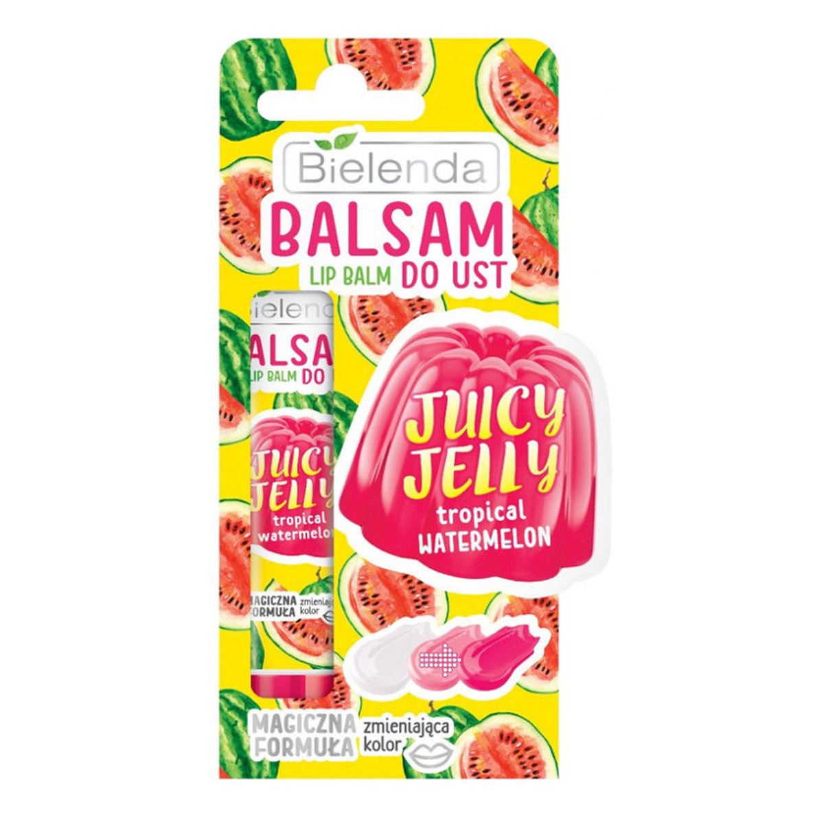 Bielenda Juicy Jelly Balsam Do Ust Zmieniający Kolor Tropical Watermelon 10g
