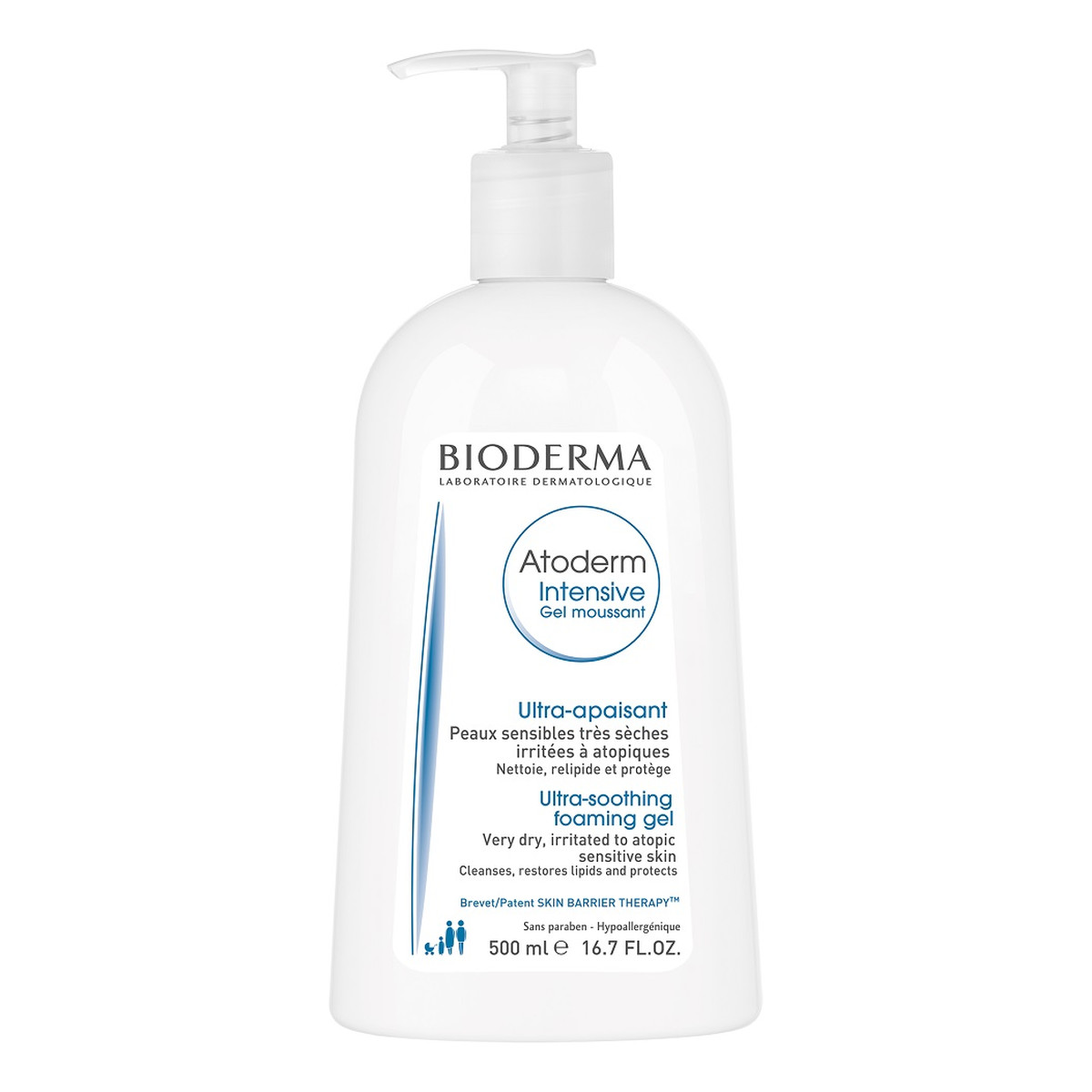 Bioderma Atoderm Intensive Gel Moussant natłuszczająco-oczyszczający Żel do ciała 500ml