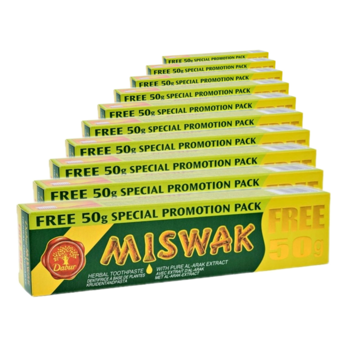 Dabur Miswak Ziołowa pasta do zębów 10x170ml