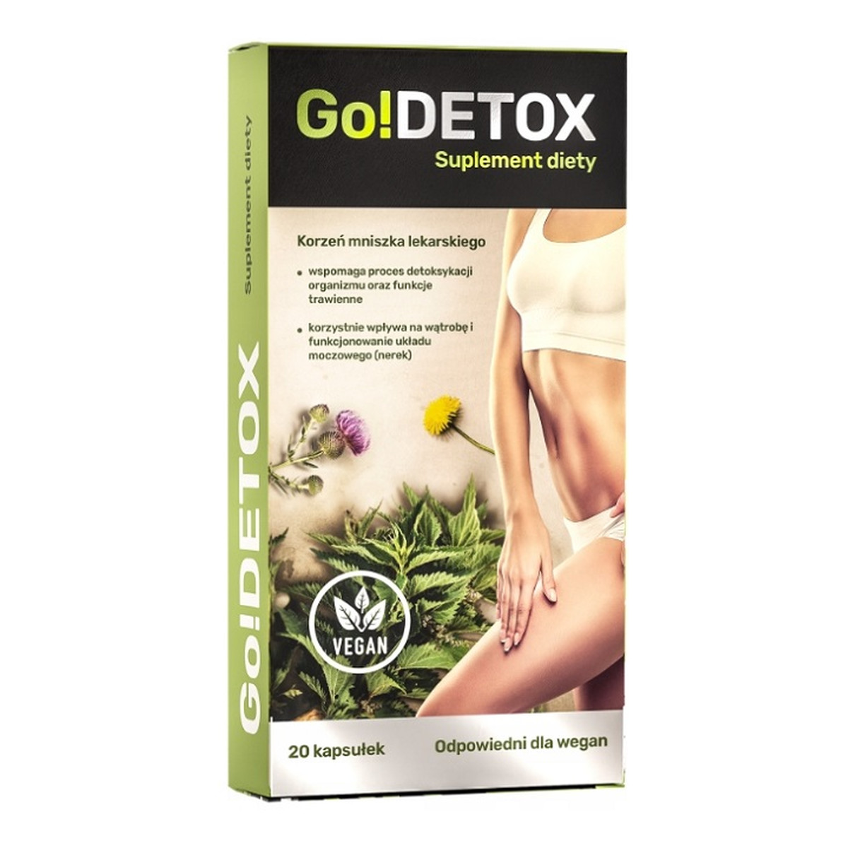 Noble Health Go!detox suplement diety wspomagający pracę wątroby 20 kapsułek