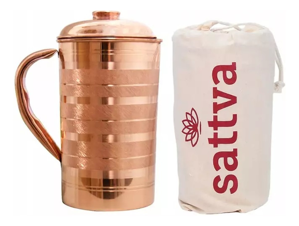 Dzbanek miedziany w paski Stripe Jug