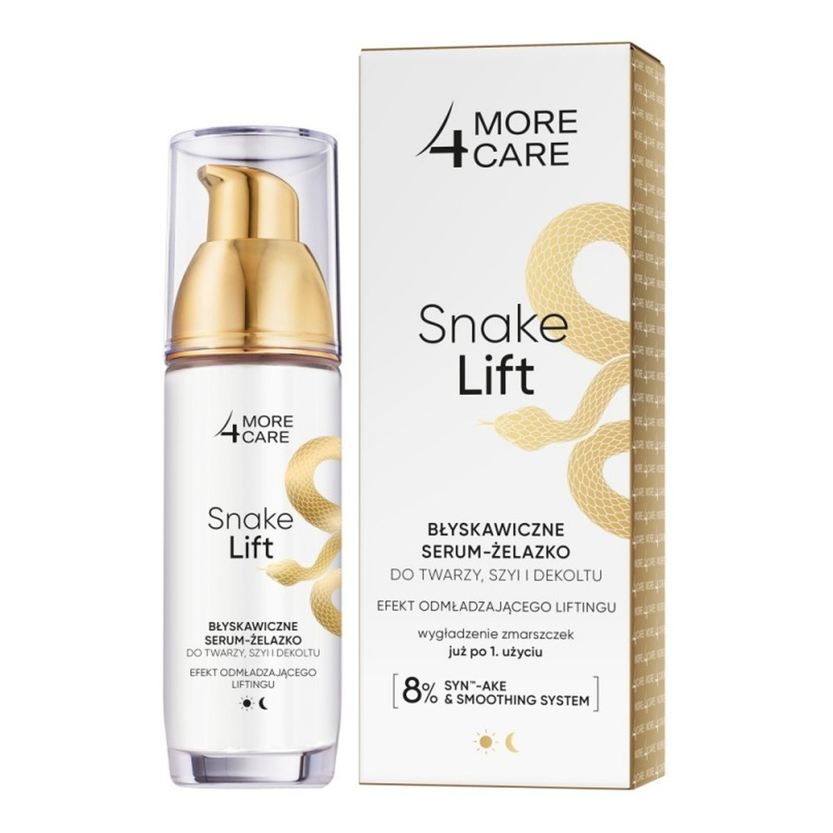 AA More 4 Care Snake Lift Błyskawiczne serum-żelazko do twarzy szyi i dekoltu 35ml