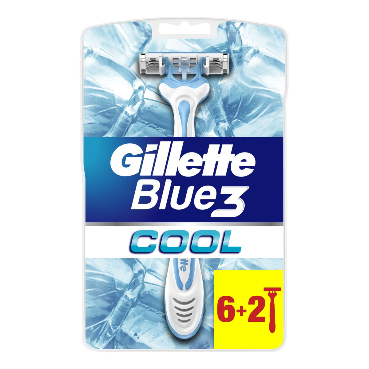 Gillette BLUE 3 COOL MASZYNKA DO GOLENIA JEDNOCZĘŚCIOWA 6+2szt