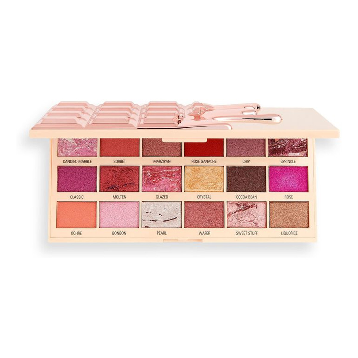 Makeup Revolution Marble Rose Gold Chocolate Palette Paleta 18 Cieni do Powiek
