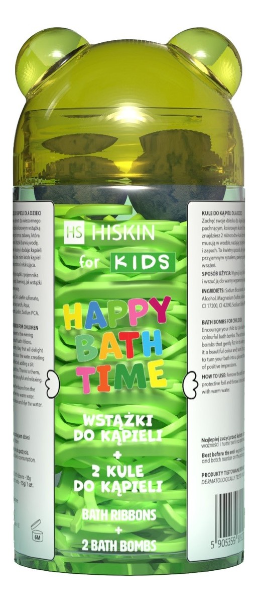 For kids happy bath time wstążki do kąpieli + 2 kule do kąpieli-miś