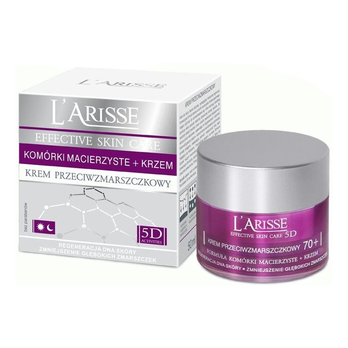 Ava Laboratorium L'ARISSE Krem przeciwzmarszczkowy 70+ formuła komórki macierzyste + krzem 5D 50ml