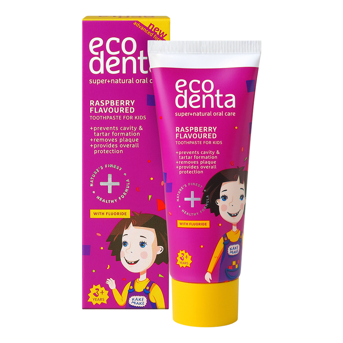 Ecodenta Raspberry flavoured toothpaste for kids pasta do zębów dla dzieci o smaku malinowym 75ml