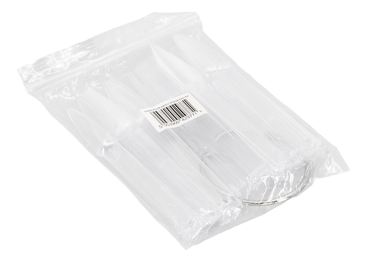 Sharp clear transparentny wzornik brylok w kształcie szpica 50szt