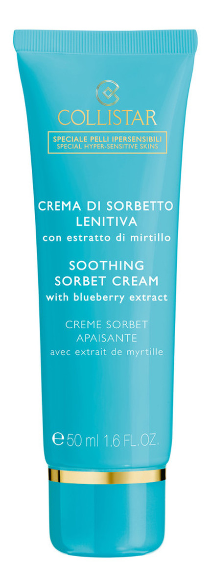 Sorbet Cream With Blueberry Extracts kremowy sorbet z ekstraktem z borówek do cery wrażliwej