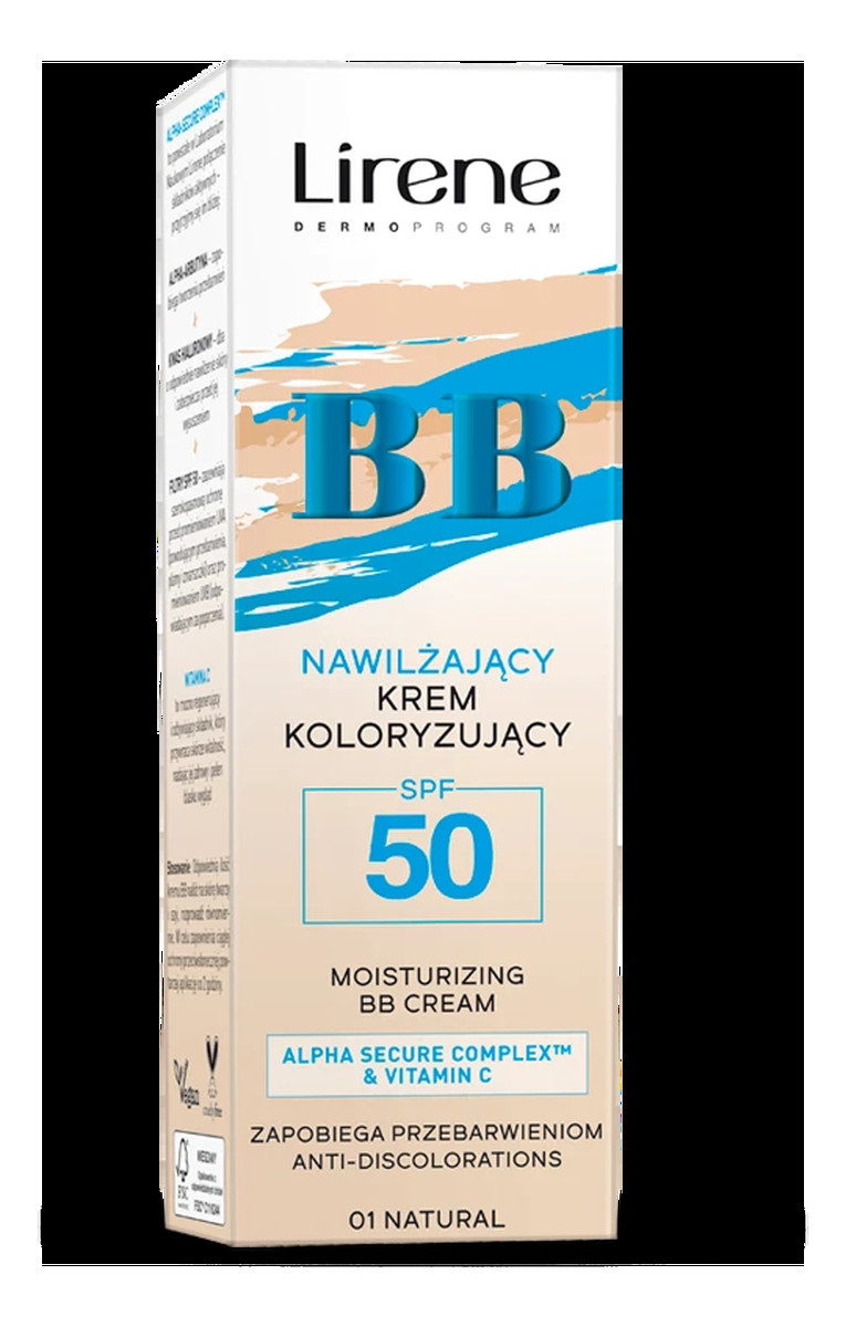 Lirene Nawilżający krem koloryzujący SPF50 30 ml