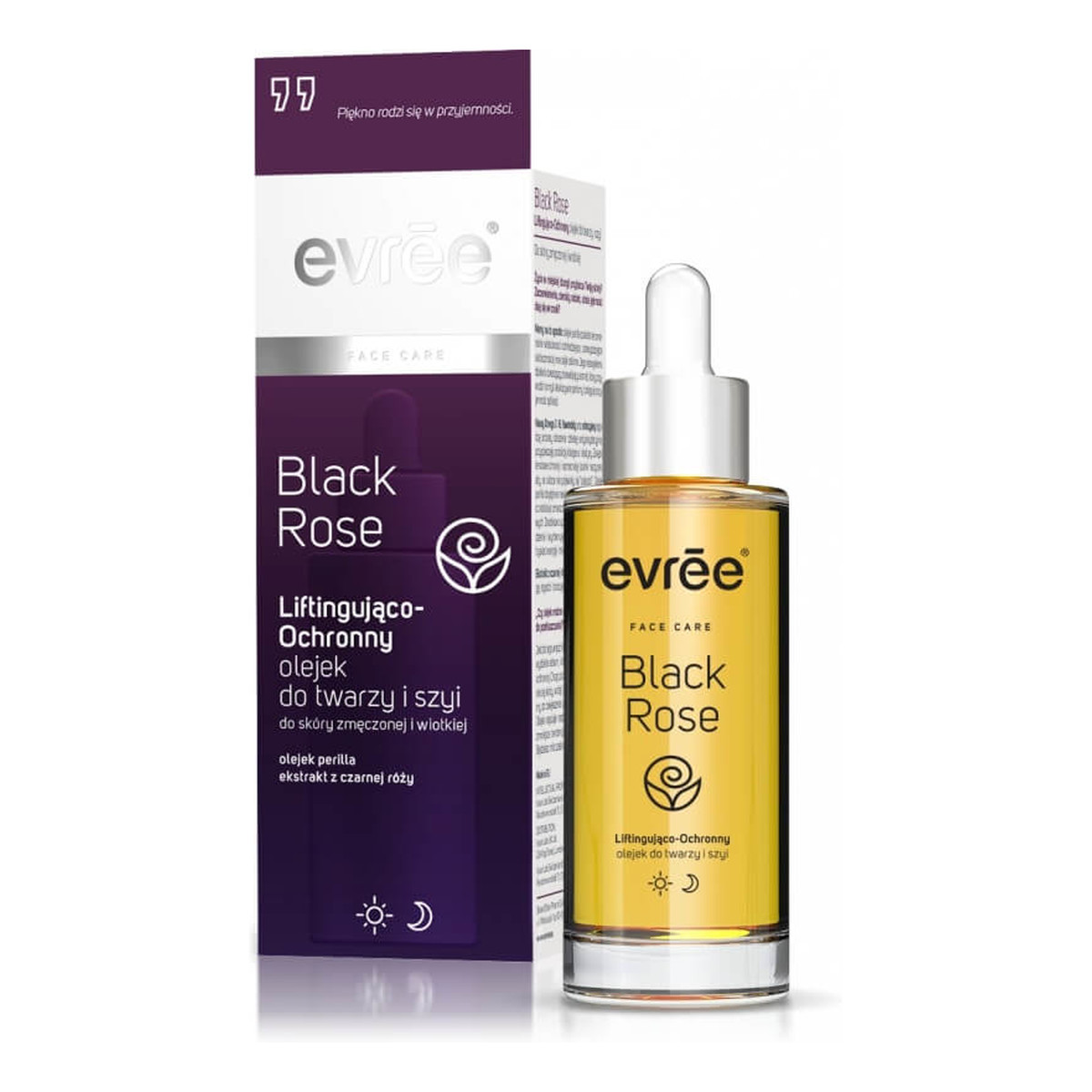 Evree Black Rose Olejek do twarzy i szyi liftingująco-ochronny na dzień i noc 30ml