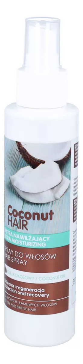 spray do włosów z olejem kokosowym